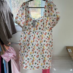 Wild Fable Puff Sleeve Fruit Dress
